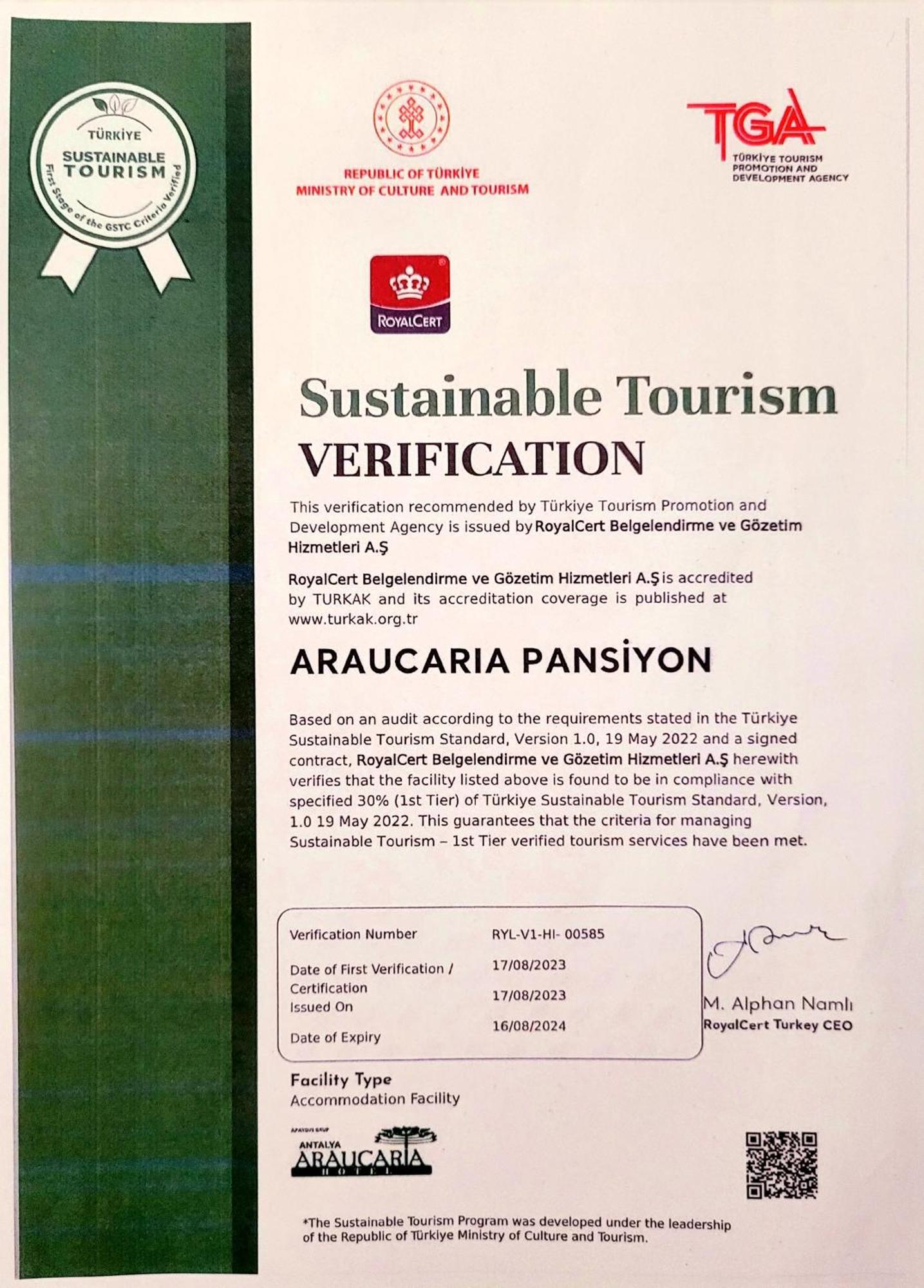 Araucaria Pension Antalya Ngoại thất bức ảnh
